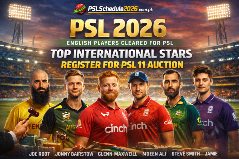 HBL PSL 2026 - England Star Players Will Join PSL This Year
